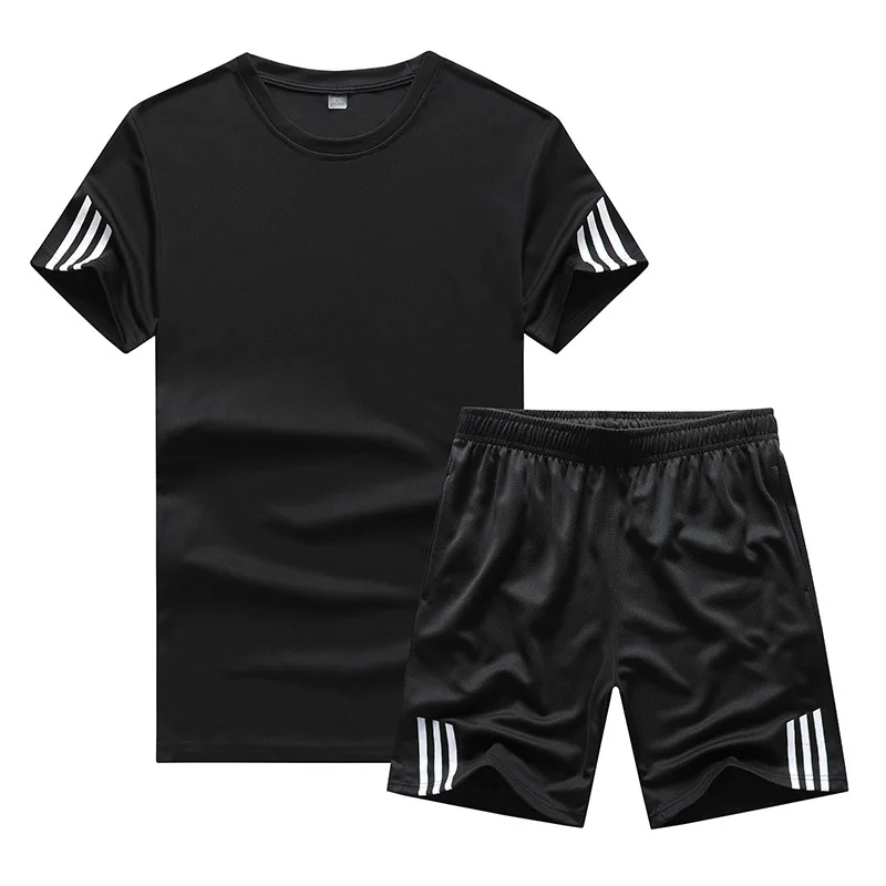 

Sports suit men's short-sleeved shorts 2020 summer new quick-drying t-shirt running clothes gym two-piece men's tide