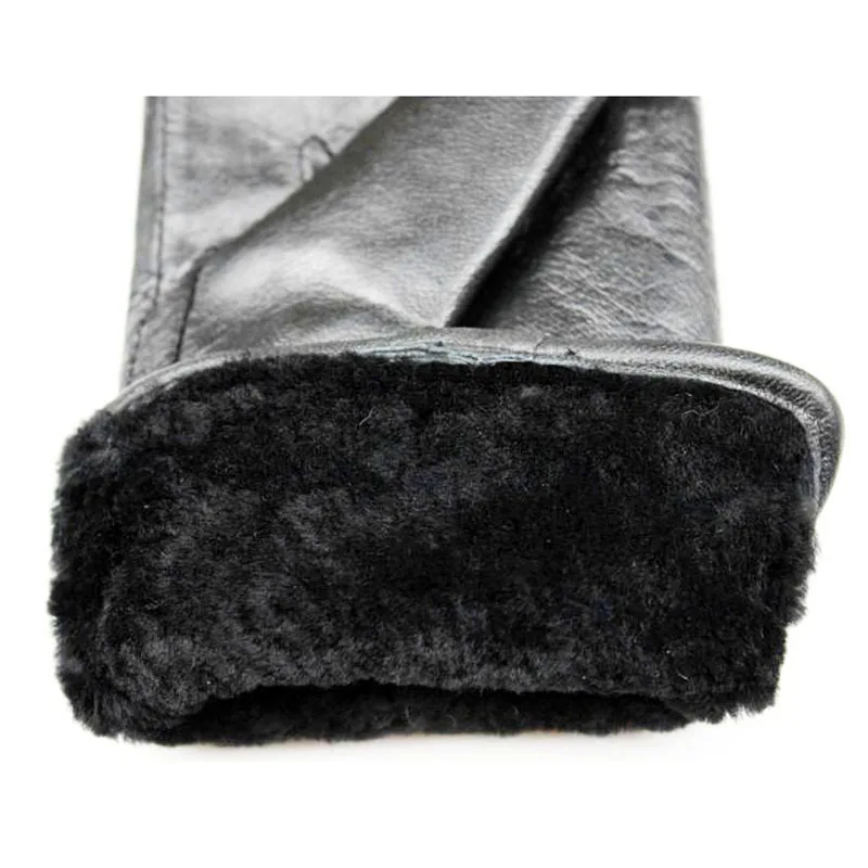 

Leather gloves female winter cold warm thick sheep fur lining hypertrophy style ladies sheepskin gloves