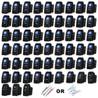 12V 20A24V 10A Автомобиль Лодка Грузовик со светодиодной голубой подсветкой рокер кнопочный переключатель для генератора сигналов произвольной формы Лиги Нарвская 4X4 + джемпер набор проводов