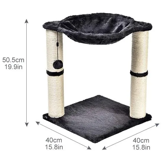 

Basics Tree Tower with Hammock and Scratching Post