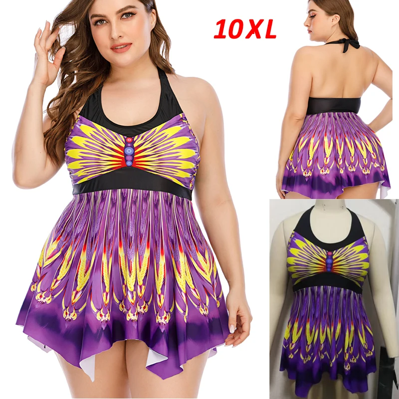 Женский летний купальник танкини большого размера 10XL весенняя одежда сетчатая
