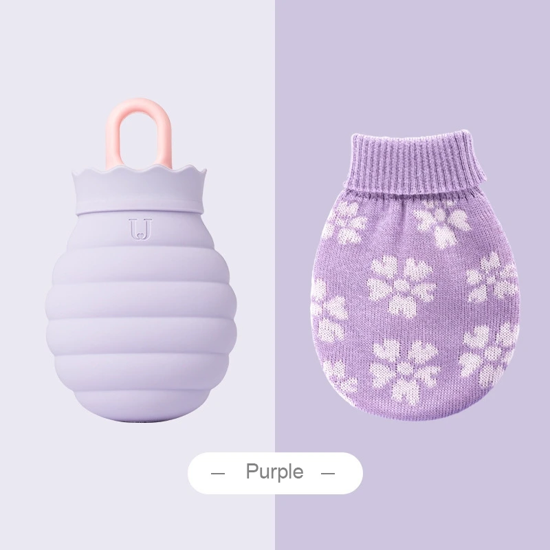 Hot Water Pouch Microwave Heating Silicone Bottle Knit Cover Living Winter Hand Warm Portable Bag for Children | Бытовая техника