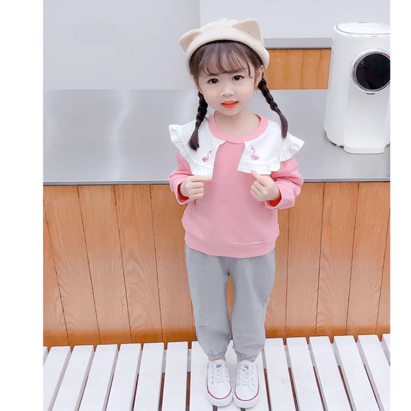 

Children Cartoon Spring Autumn Clothes Girl Baby Boy Sweatshirt Pants Fashion Kid Thick Cotton Clothing Infants Casual Tracksuit