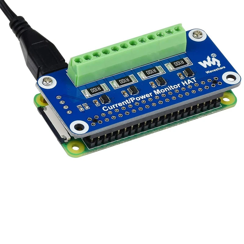 Waveshare 4-канальный ток/напряжение/Мощность монитор шляпа для Raspberry Pi с I2C/SMBus