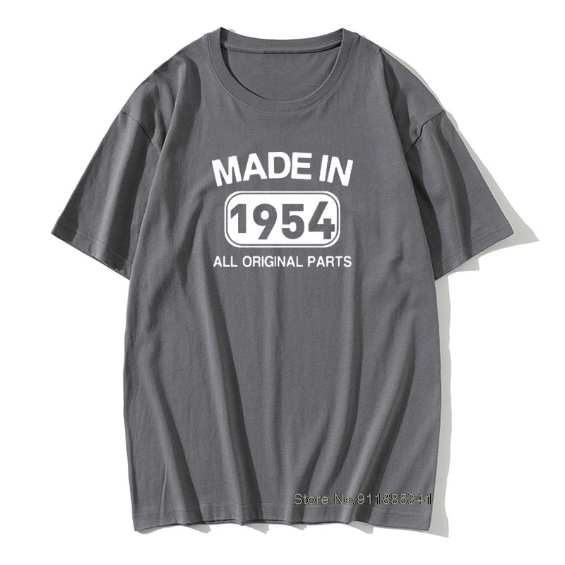 

Made in 1954 Birthday Men T-Shirt 67 Years Cotton Familial Graphic Vintage TShirts Retro Print Father Grandad Husband Tops Tees