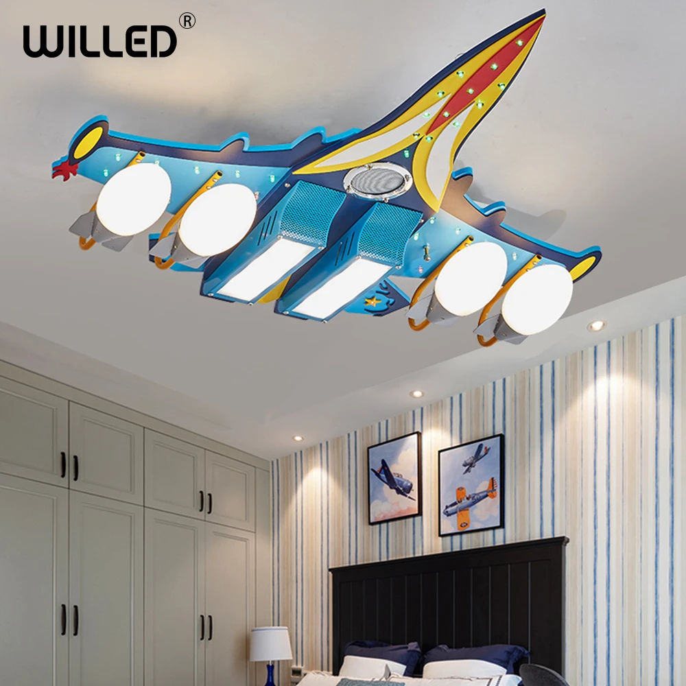 Музыкальная потолочная лампа Мультяшные авиационные светильники с