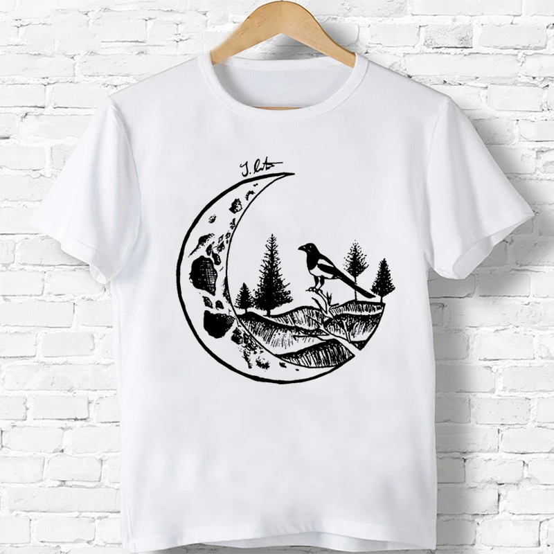 

Moon Magpie T-Shirt Boys/Girls T-Shirts Big Kids Tops Kawaii Vintage Print Children Short Sleeve Cotton T Shirt