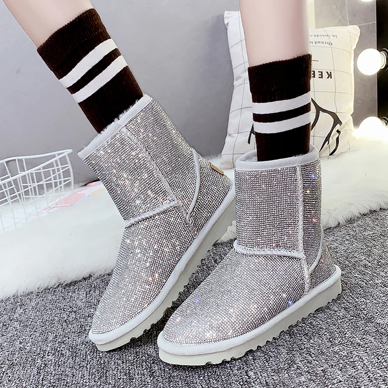 Rimocy с украшением в виде кристаллов женские снегоступы роскошный цвета: