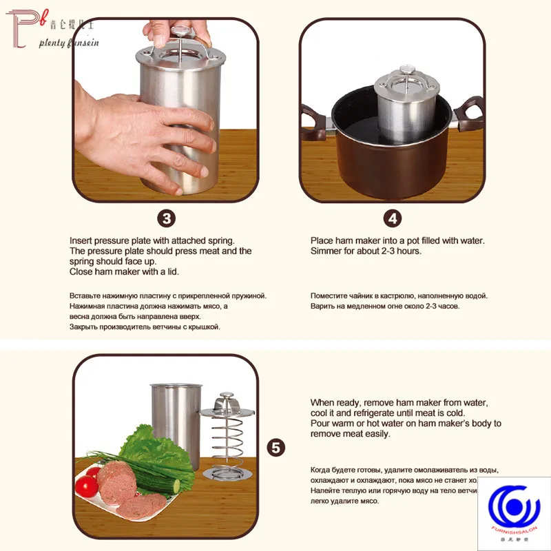 Нержавеющая сталь Давление инструмент для бургеров пресс фарша горшок Пэтти