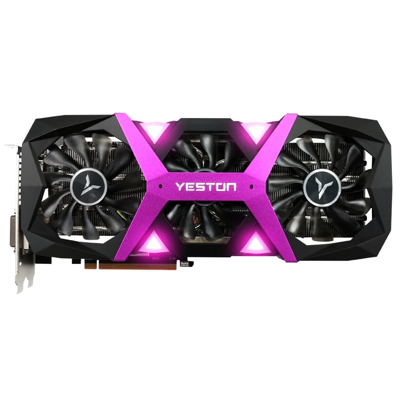 Yeston RX5500XT 8G D6 OC ie карта Boost 1845 МГц/14 ГГц 8 Гб 128 бит GDDR6 игровая с 3
