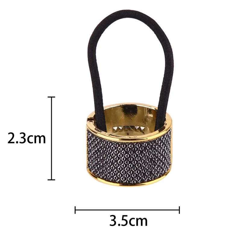 Модные эластичные резинки для волос Круглые розовое золото кольцо держатель