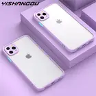 Противоударный чехол для iPhone 11, 12 Pro Max, Mini, XS, XR, X, 7, 8 Plus, SE 2020, матовый прозрачный защитный чехол для объектива