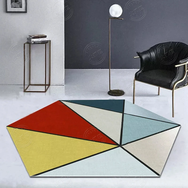 Goede NEW Irregular Geometric Carpet For Living Room Bathroom Carpets Study Yoga Teppich Mat Creative Bedroom Bedside Blanket Rug