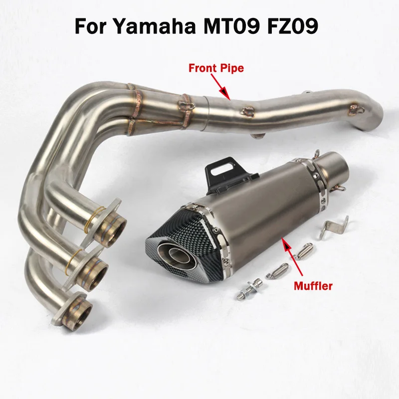 

Slip On Full Exhaust System Front Header Link Pipe Connecting Tube 51MM Muffler Tip With DB Killer Silencer For Yamaha MT09 FZ09