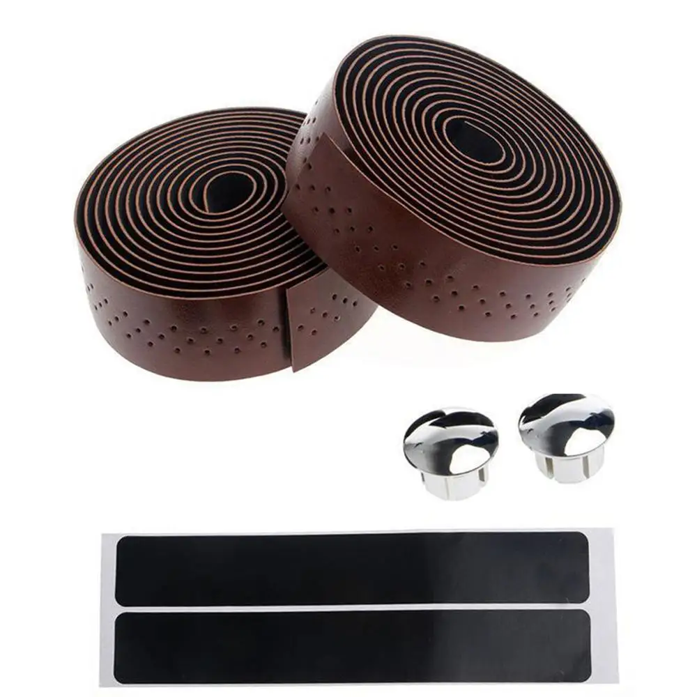 

1 Pair 6.5ft Bicycle EVA Handlebar Tape with 2 Pcs Handlebar Plugs for Road Bikes Bar Wrap