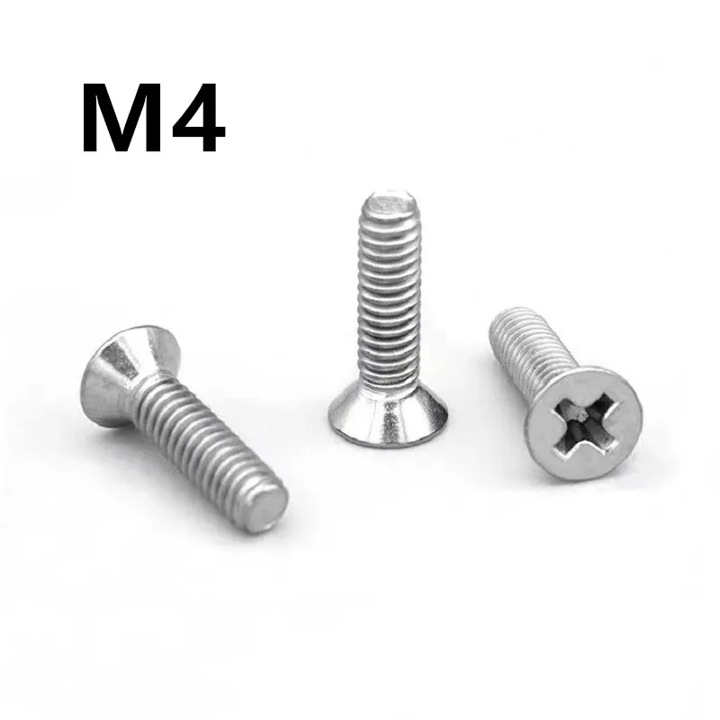 10 шт. M4x8/10/12/14/16/20/25/30/40 мм Титан винт с потайной головкой DIN965 GB819 чистый s GR2 плоских