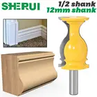 1 шт., хвостовик 12 дюйма, хвостовик 12 мм, архитектурный молдинговый фрезерный станок из цементированного карбида, обрезка, деревообрабатывающий резак