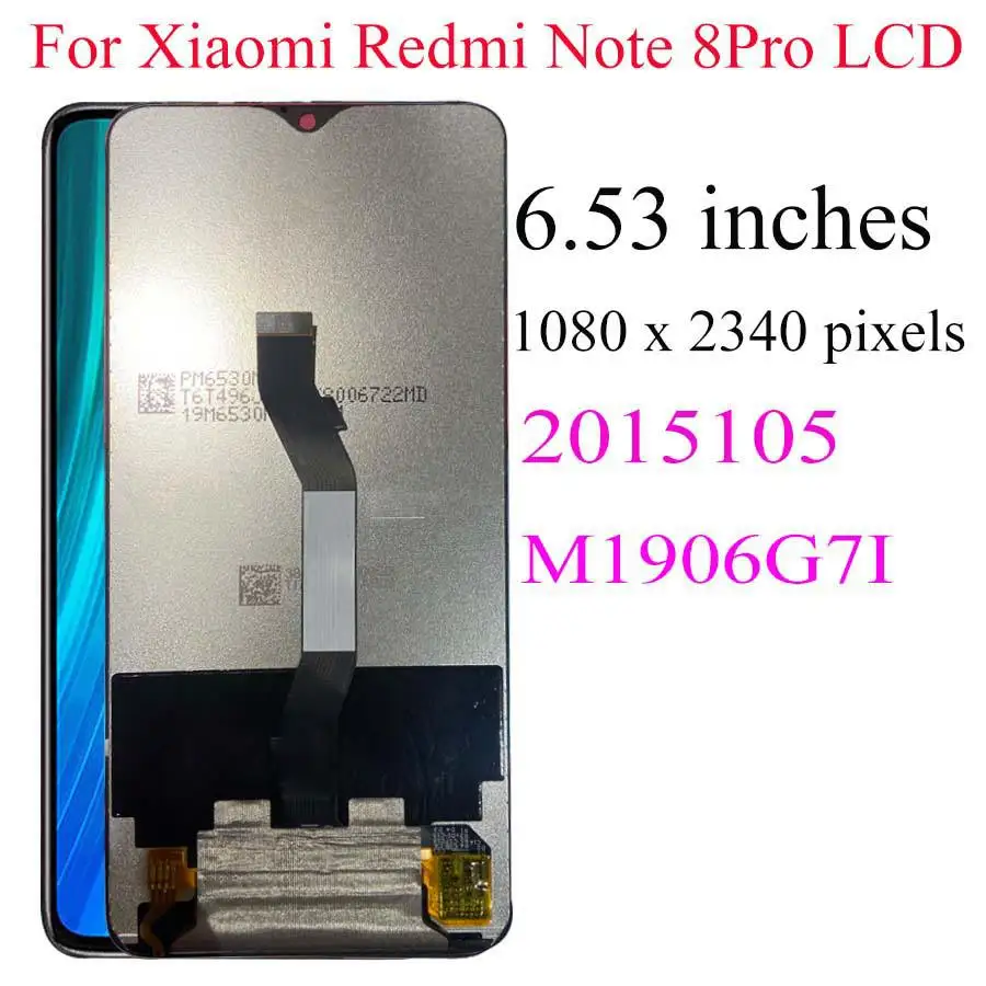Для Redmi Note 8 ЖК-дисплей сенсорный экран дигитайзер для Redmi Note 8 Pro ЖК-дисплей с рамкой Note8 дисплей запасные части - Цвет: Note 8Pro