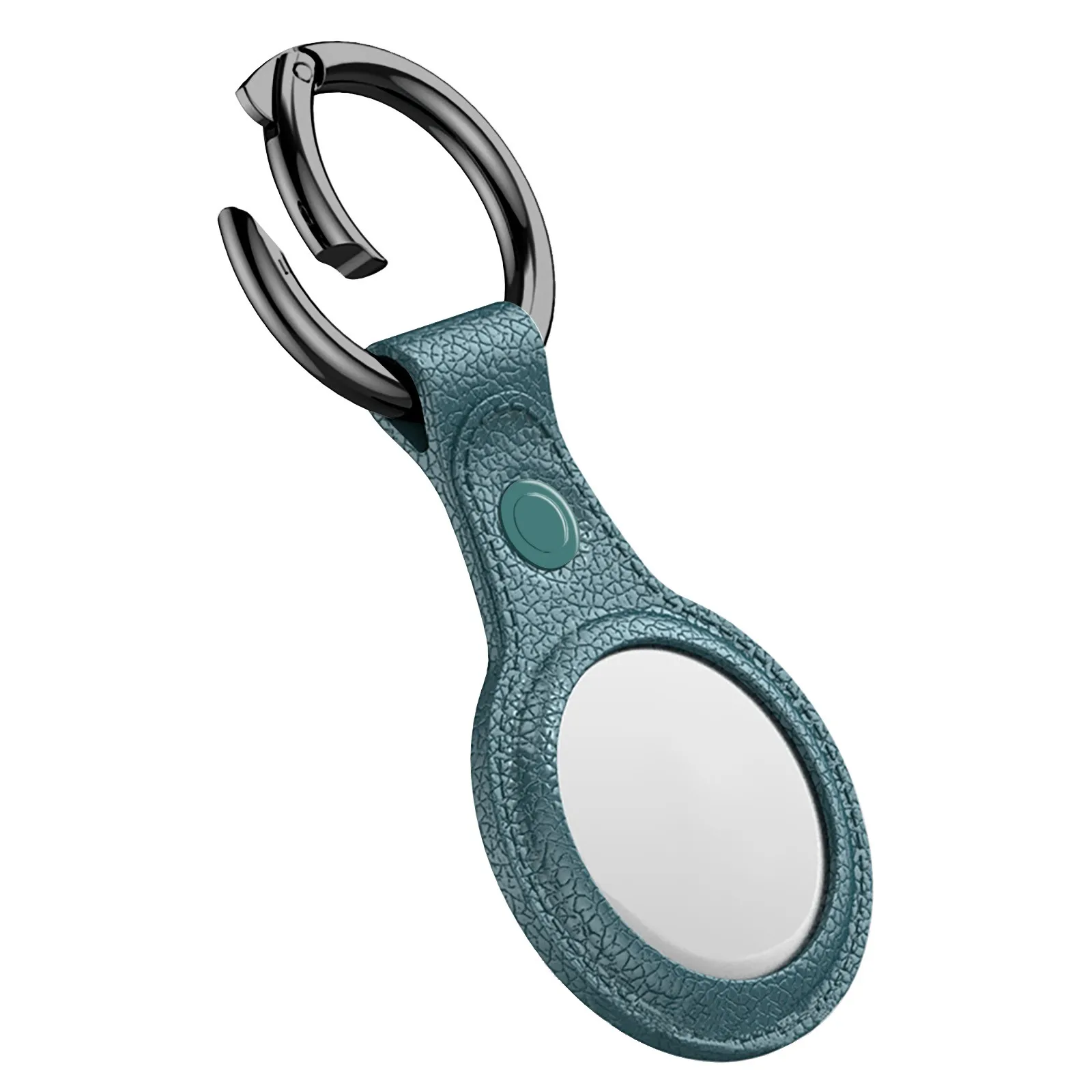 

For AirTag Keychain TPU Leather Protective Cover, With Keychain, Portable And Anti-lost