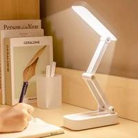 led folding reading desk lamp bedside bedroom charging night light eye protection stepless dimming 3 color lighting table lamps