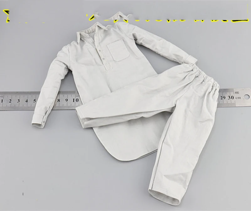 

1/6 Scale I80112 White Long Robe Coat Pants Models for 12''Figures Bodies Accessories DIY