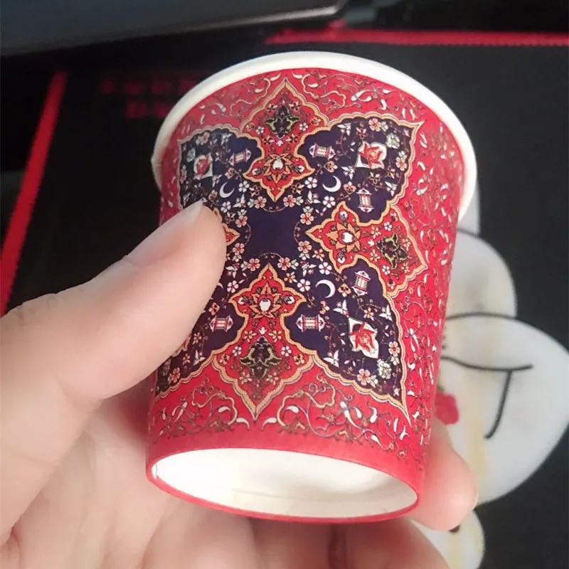 

100pcs High quality red small water cup party favors disposable cup activity promotion taste yogurt fruit wine paper cups