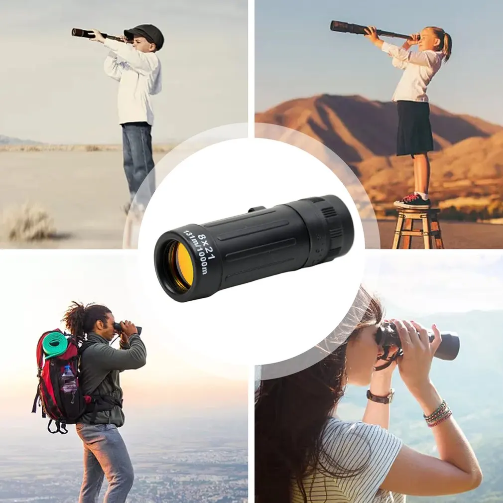 

High Definition Monocular Telescope 8x21 Waterproof Mini Portable Military Zoom 8X Scope For Travel Hunting Outdoor Hiking