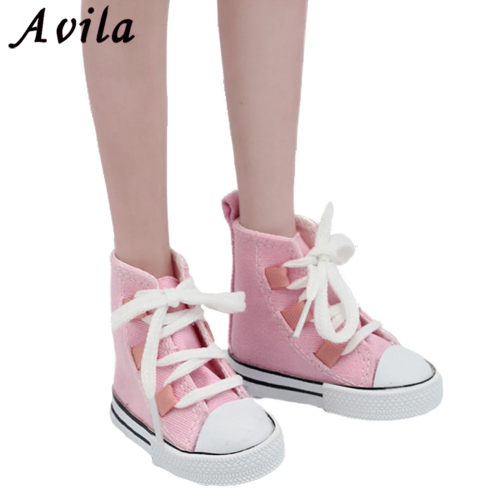 Кукольная парусиновая обувь 60 см ботинки с длинными носками ярких цветов на