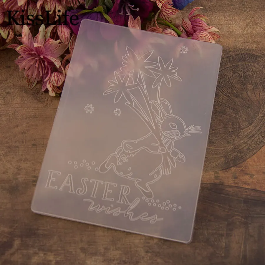 Новинка 2019 пластиковые тисненые папки с милыми кроликами и пасхальными буквами