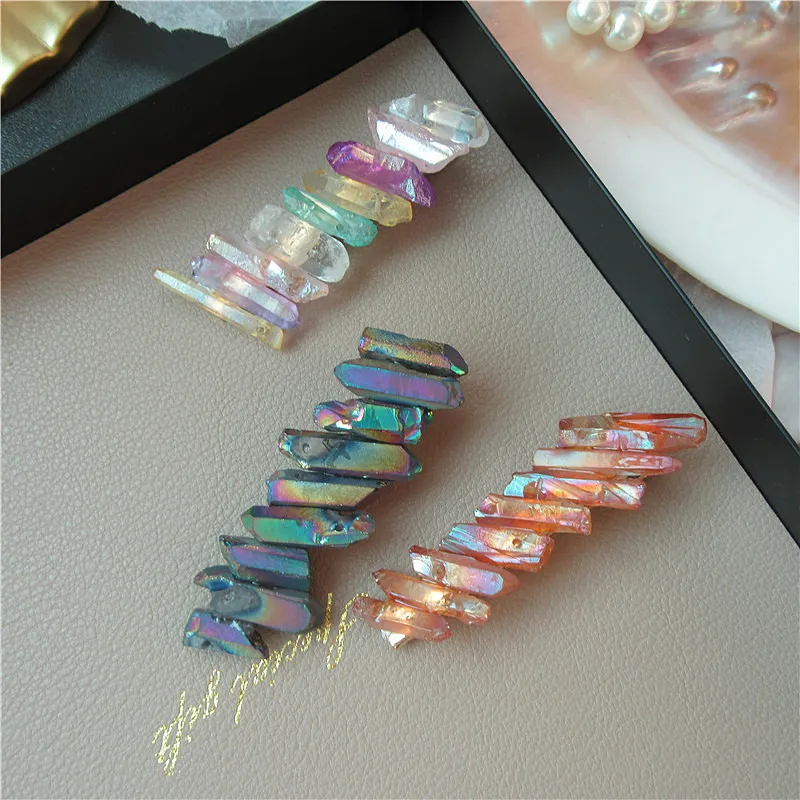 

2020 новые милые хрустальные клипсы Утконос геометрические нерегулярные ручки для волос винтажные каменные Заколки для женщин и девочек веч...