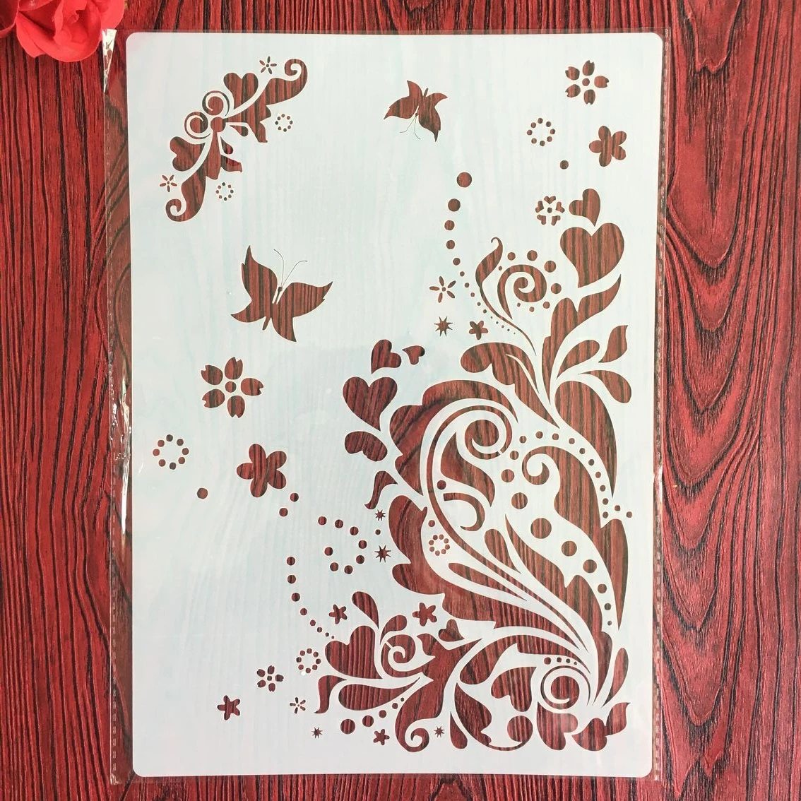

CraftArtGo DIY butterfly Stencils Painting Scrapbook Coloring Cake decorating sugar powder sieve printing mold printing table