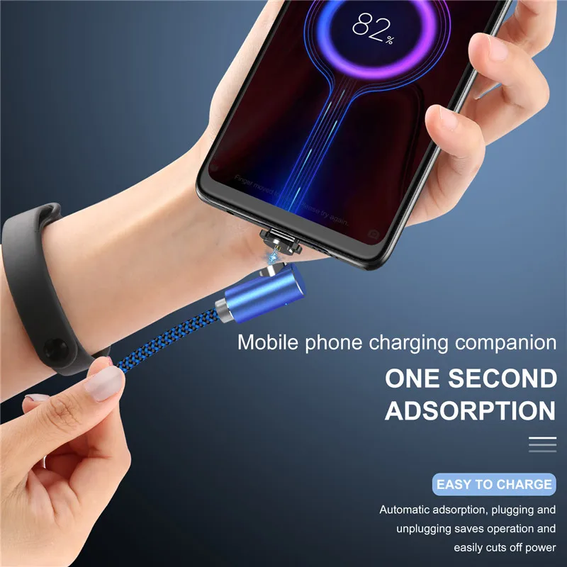 GTWIN Магнитный USB зарядный кабель для iPhone 11 Pro Max 8 7 6 Micro Type C Кабель 90 градусов