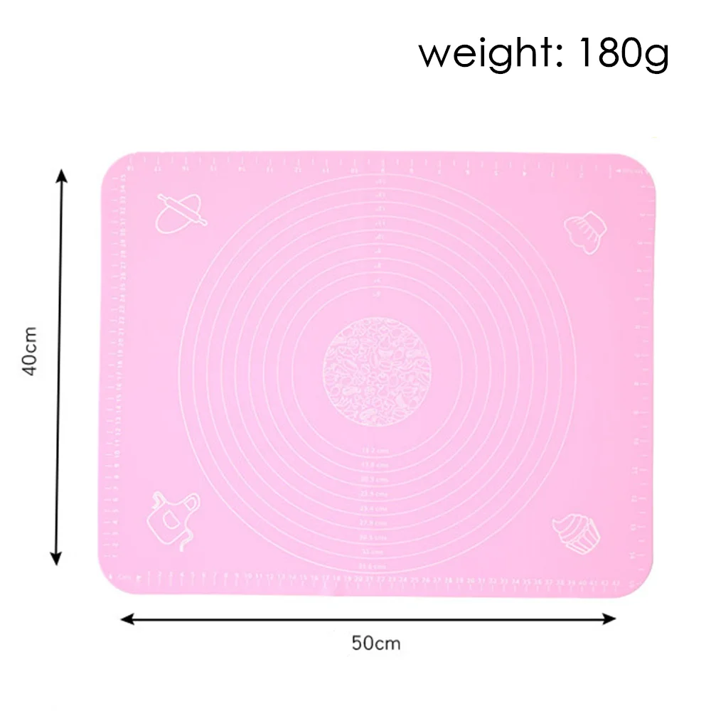 50x40CM Non-Stick Silicone Baking Mat Pad Sheet Glass Fiber Rolling Dough Cookie Macaron Pastry Tools | Дом и сад