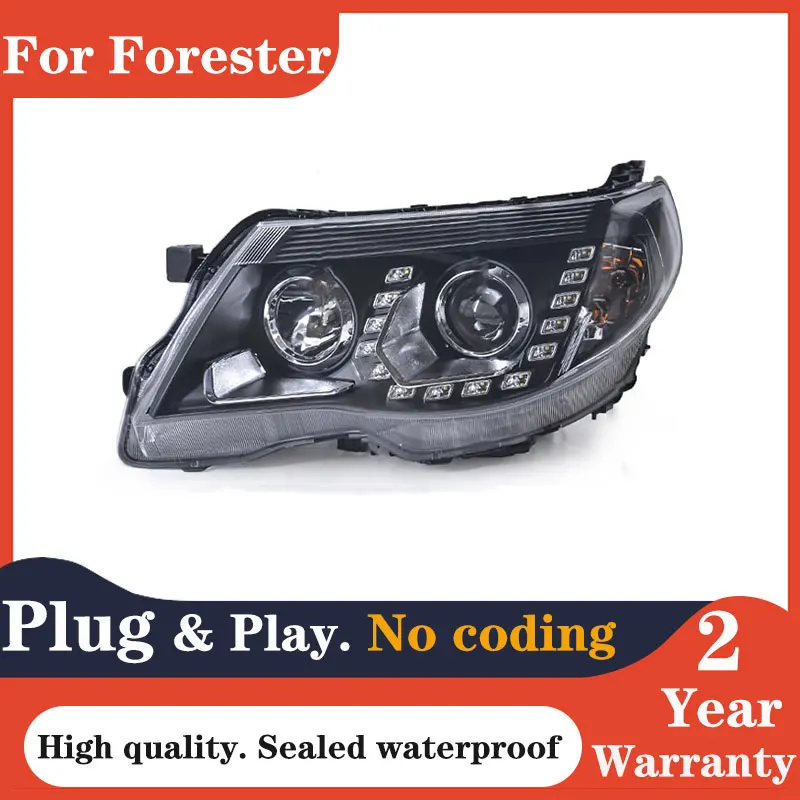 Передняя фара для Subaru Forester 2008-2012 светодиодный ная DRL Hid линзы проектора Bi Xenon