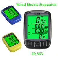 waterproof lcd digital display bike stopwatch wired computer speedometer light control intelligent backlight bicycle odometer