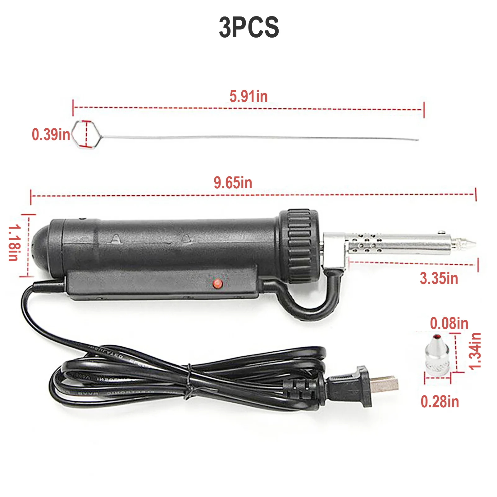 

Electric Vacuum Solder Sucker Desoldering Suction Pump Iron Gun Tin Soldering Repair Tool With 3 Nozzle EU Plug 220V 30W