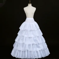 high quality lolita 4 hoops petticoat crinoline slip underskirt for wedding prom bridal gown women underskirt cheap