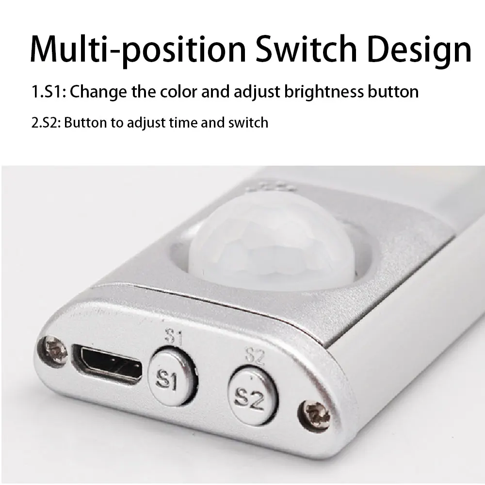 led wardrobe lamp closet light with motion sensor light kitchen lighting usb rechargeable under cabinet lights for bedroom free global shipping