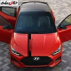 Стильные автомобильные наклейки на капот, спортивные полоски, декоративные наклейки для Hyundai Veloster, автомобильные наклейки на двигатель, виниловые наклейки, аксессуары