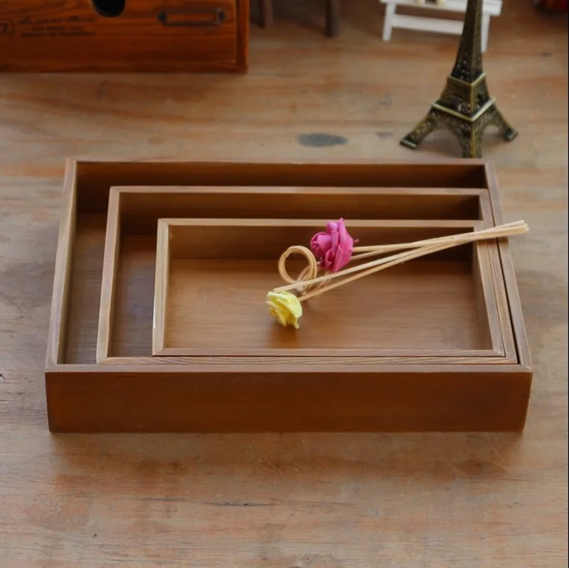 Ящик для хранения из массива дерева кофейный столик гостиной ключей дома и офиса