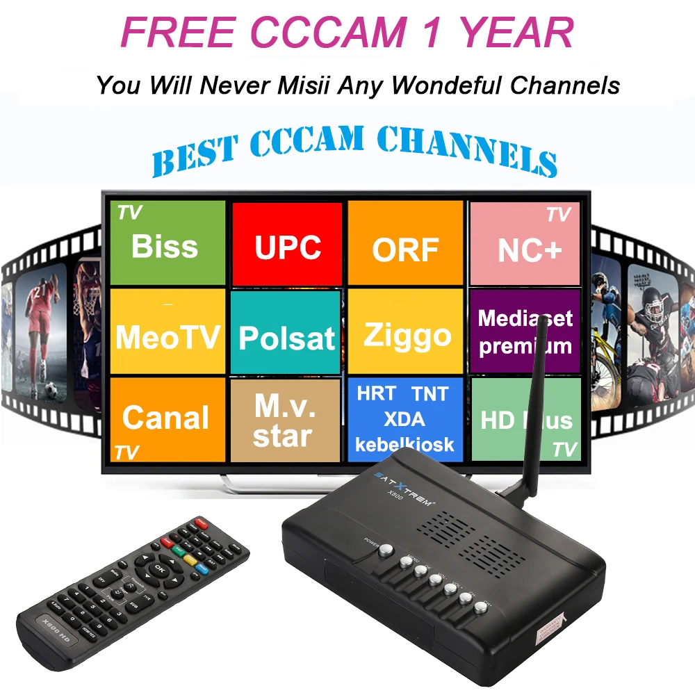 X800 HD DVB-S2 Индия Satelite рецептор цифровой ТВ спутниковый ресивер декодер DVB S2 тв тюнер бесплатно 1 год Clines Европа 8 Clines