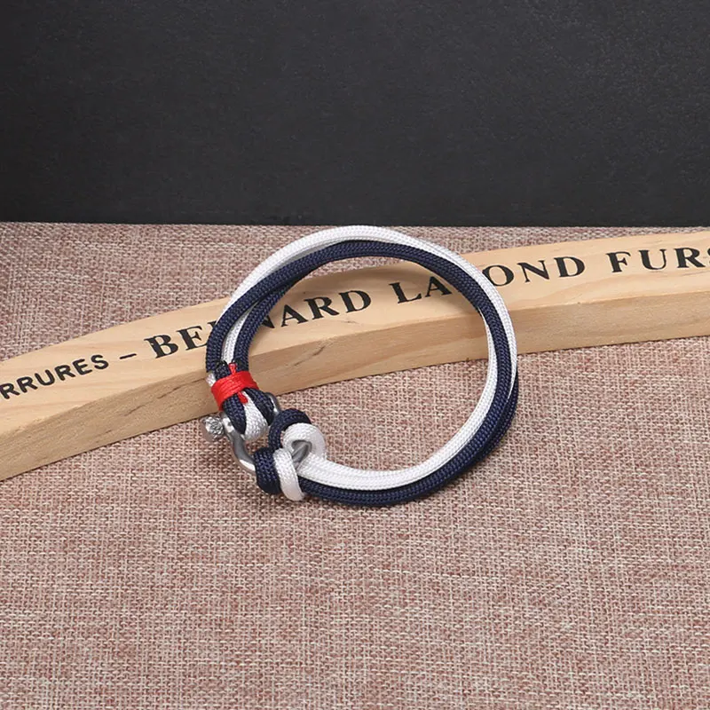 Винтажный Браслет мужские классические ювелирные изделия кожаный веревочный