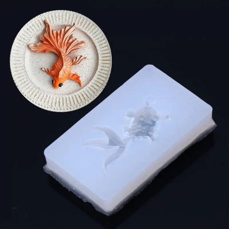 Новинка Силиконовая 3D подвеска в виде золотой рыбки ангела осьминога Esc форма для