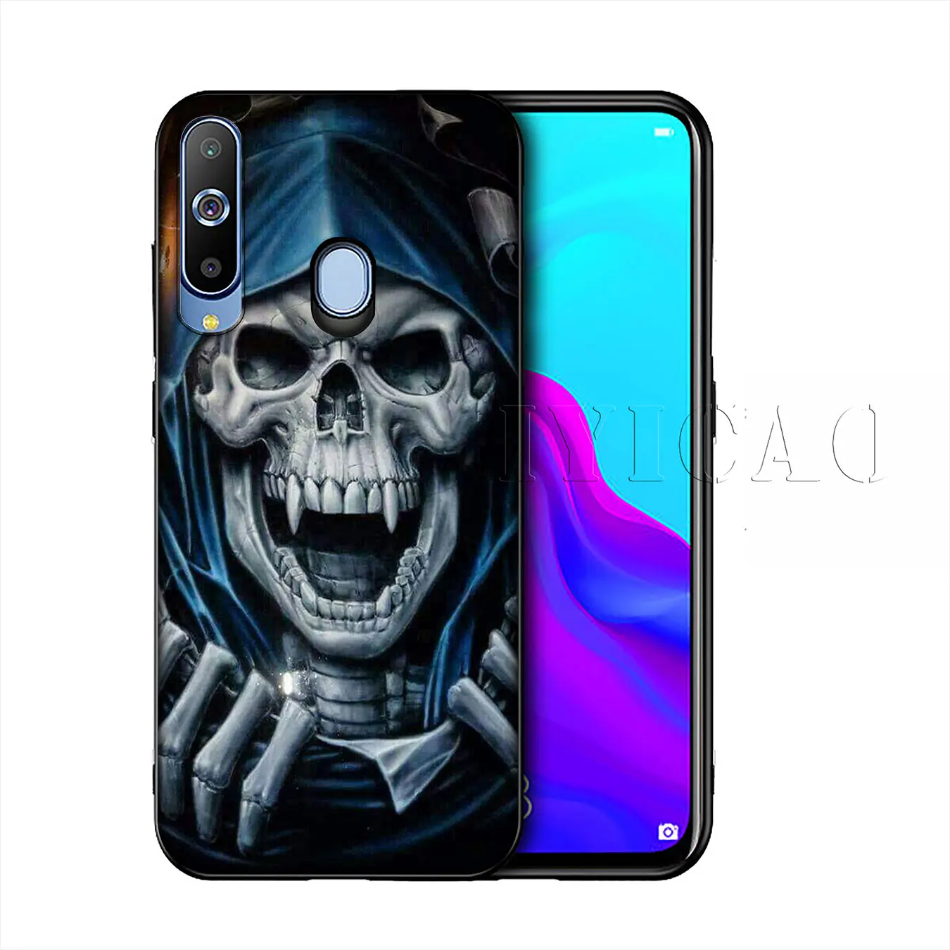 Мрачный смерть с косой Скелет Забавный Мягкий силиконовый чехол для samsung Galaxy Note 10