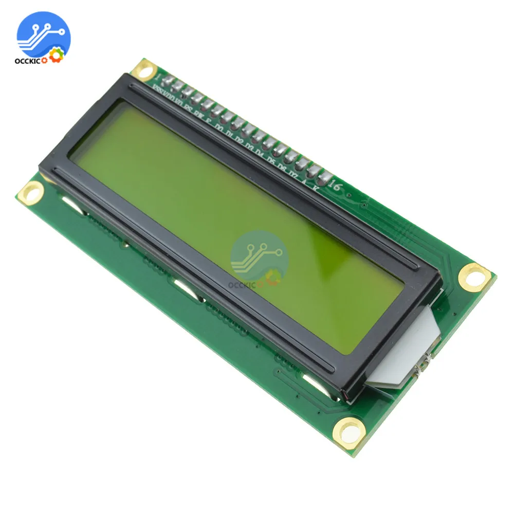 ЖК-дисплей 1602 LCD желтый экран с подсветкой 5 в 16x2 символы HD44780 дисплей | Электроника