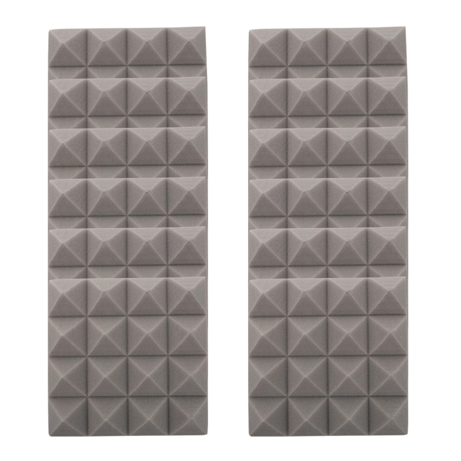 

12Pcs 25x25x5cm Studio Acoustic Foam Soundproof Pyramid Sound Absorption Treatment Panel Tile Protective Sponge Sealing Strip