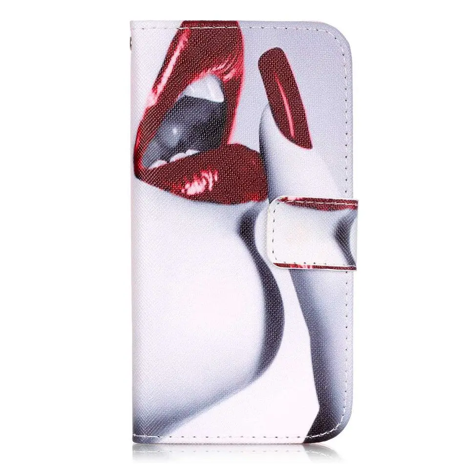 Lip Роскошный чехол для iPhone 7, 8, 6, 6S Plus, 5, 5S, SE, 5C, 4, 4S, 6 Plus, 7 Plus, 8 Plus, Fundas, Магнитный флип-чехол, кожаный кошелек, чехол s D03E - Цвет: Lip