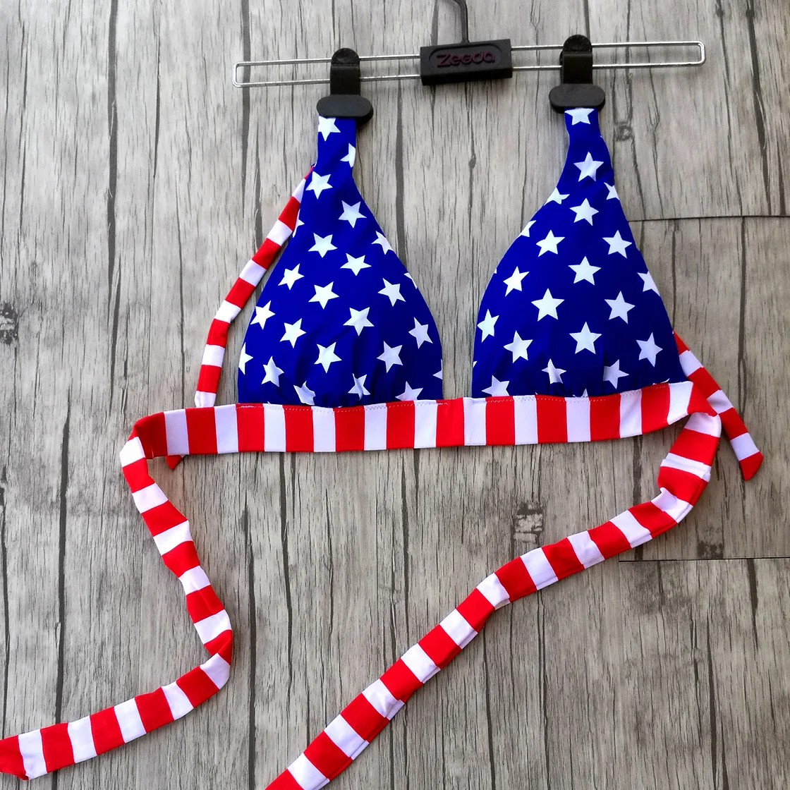 Женское сексуальное бикини в форме треугольника Топ красный цветок дизайнерский