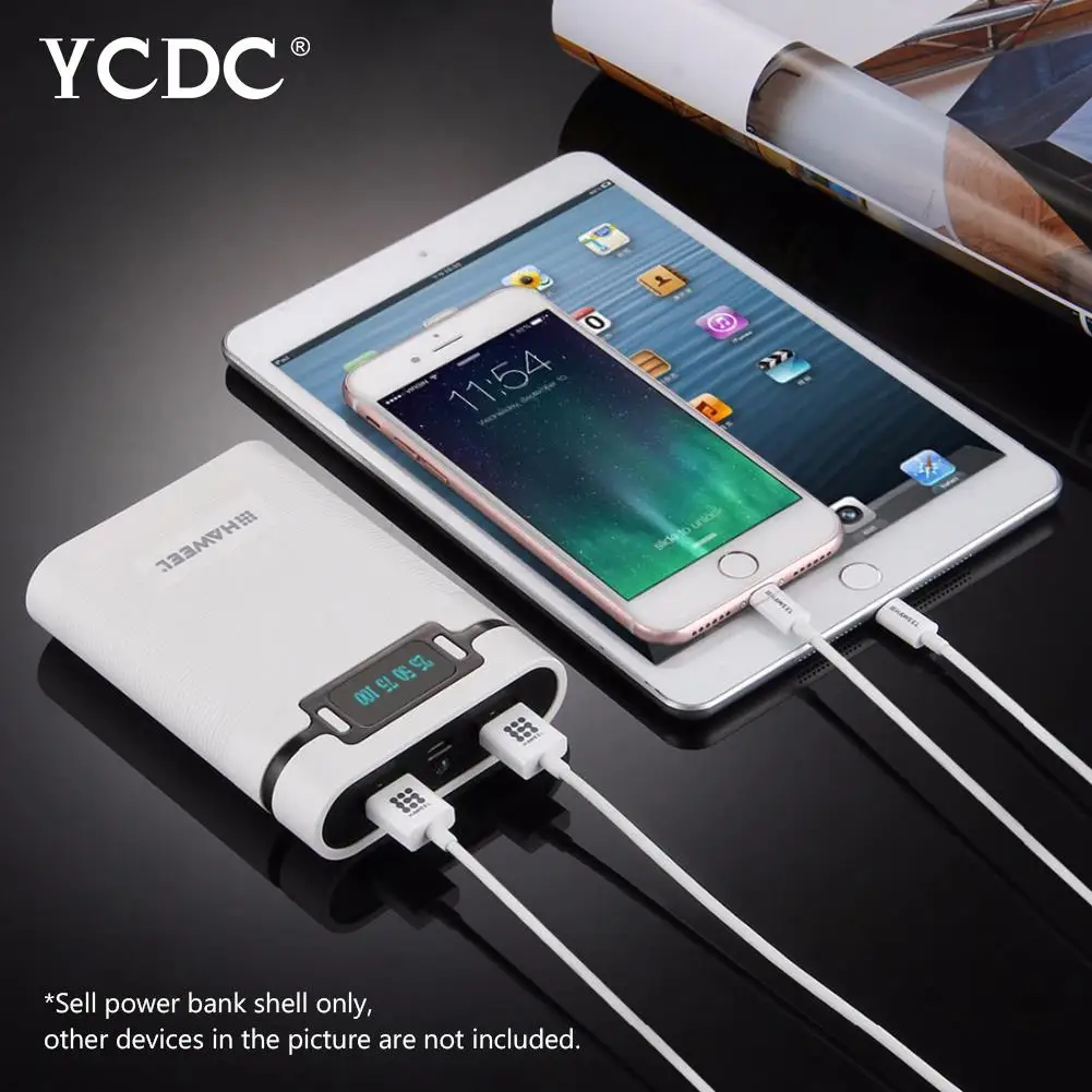 

Power Bank Shell for Micro USB 2/4*18650 Battery Charge Box Digital Display Powerbank Case Shell Charging Case Kit DIY Assembly