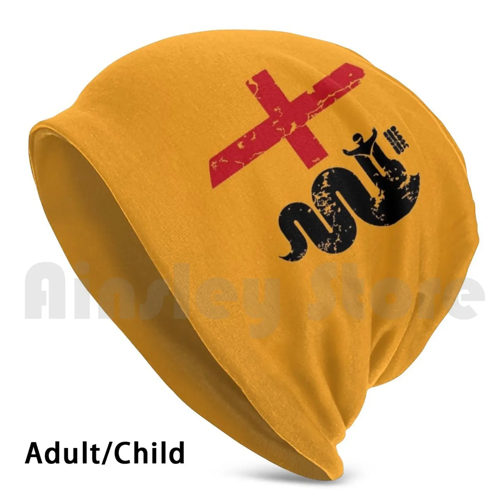 Трикотажная Шапка-бини Alfa шапка в стиле хип-хоп со скидкой с рисунком черной